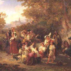 Neapolitan Peasants at a Fountain 1859